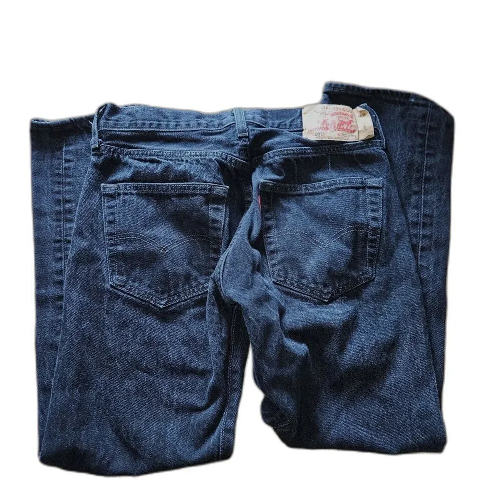 LEVI's 501 Black Button Fly Classic Jeans 31x30